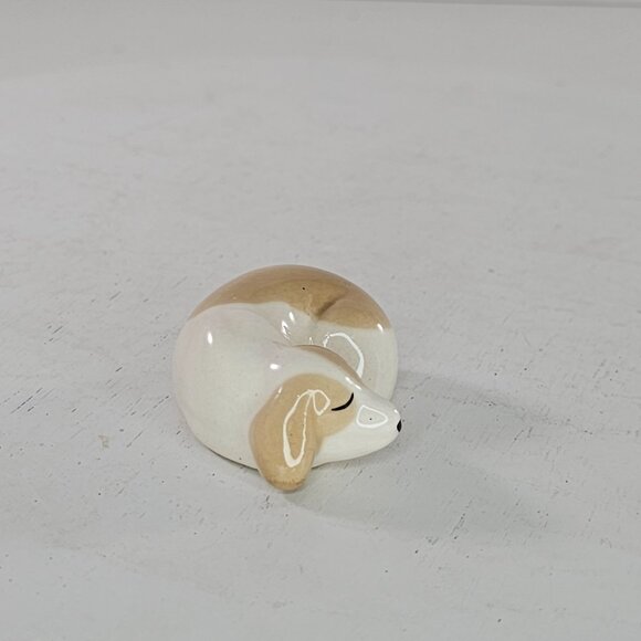 Vintage Szeiler England Puppy Dog Sleeping Miniature Figurine - Picture 2 of 7